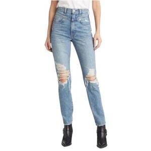 SLVRLAKE Distressed Beatnik Jeans Light Blue Double Yoke Premium Denim Size 32